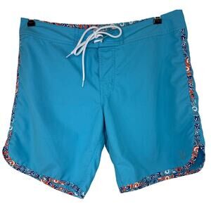 Carve Designs Pipeline Board Short Turquoise Blue, Pattern Trim, Swim, Size 4